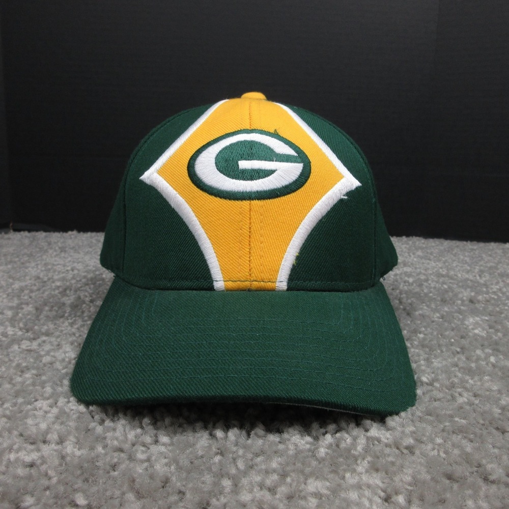 Vintage Green Bay Packers Hat Cap Mens Strap Back Green Yellow Starter NFL Pro‎